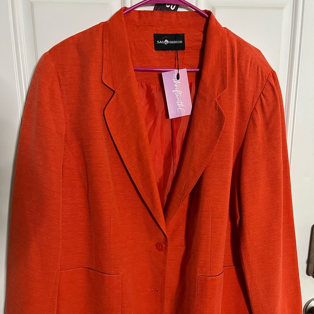 Sag Harbor Coral Orange Blazer
